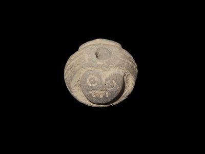 Effigy Bead Of An Frog Pre Columbian Bead Nicely Engraved Machalilla Culture 1500 BCE to 1100 