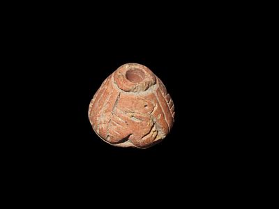 Effigy Bead Of a Walking Bird Pre Columbian Bead Nicely Engraved Machalilla Culture 1500 BCE to 