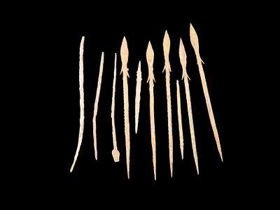 Lot Of Steel Spear Points Africa 7 1/8". Lot Of Steel Spear Points Africa 7 1/8"