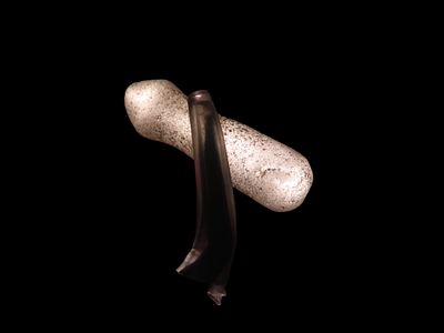 Neolithic NW Sahara Crystal Quartz Ear/Nose Plugs 3500 Years Old