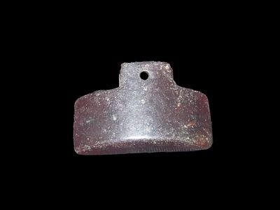 1 5/8" x 1" Dark Jade Engraved Pendant from China