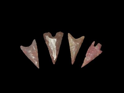 Lot of 4 Gem Points from Africa- Base Notch found in Egypt