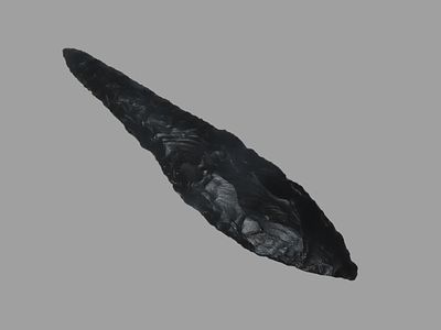 5 1/16" X 1 1/8" Four-Bevel Knife, Dacite, Jackson COA, Found in Harney Co OR