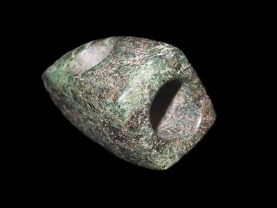 Amazing 2 7/16" Chlorite Vase Pipe. Motley COA. Dearborn County Indiana, ex C.K. Harris