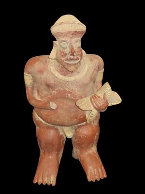 20" Tall Pre-Columbian Jalisco Style Human Effigy Figure, Solid, Mexico, #RK-P79