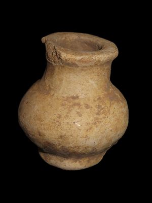 2 1/2" Miniature Water Bottle / Pot, Mississippi County Arkansas, Ex Painter Creek Auctions