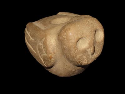 4 1/4" Owl Effigy Pipe, Motley COA, Union County Kentucky