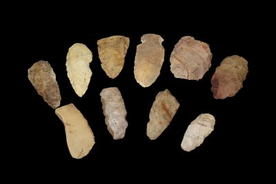 Lot of 10 Blades & Knives found in St Charles County Missouri by Ron Knowles. Lot of 10 Blades 