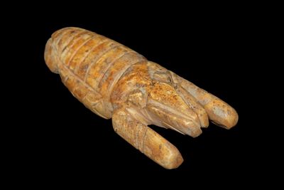 2 7/8" X 1 1/8" Pre Columbian Bone Lobster Effigy, Found in Peru