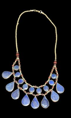 11 1/2" Antique Lapis Lazuli Necklace,From Southern Europe/ Western Asian