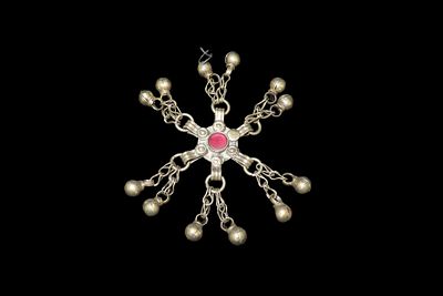 Antique Hindu Pendant, Handmade Jewelry, 1920's-1940's, Belly Dancer