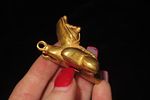 1 5/16" x 1 9/16" Pre-Columbian Tumbaga Frog Effigy Pendant, Motley COA, Found in Central Image - 2