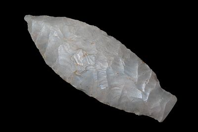 3 5/16" X 13/16" Benton River- Elk River, Dickey COA, Found in Central Kentucky, Ex Bill Pettit