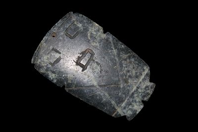 2 1/2" x 1 1/2" Pre-Columbian Human Effigy Jade Pendant