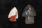Set of 2 Pts- 1 3/8" Great Color Marcos found July of 1967 in Potter Co., Texas on the C.E. Image - 1