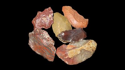 Lot of Flint Scrapers, Points, and Flint Tools, Great for Study Pieces (Chert Material Types of 