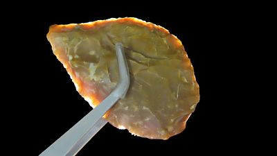 3 1/4" Ultrathin Paleo Blade, Columbia River Oregon, Translucent Agate, Ex. Cordeiro, Ex. Jim 