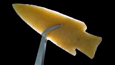 4 3/8" x 1 1/2" Hardin, Hixton Quartz, Walworth Co., Wisconsin, COA Motley and Leithoff