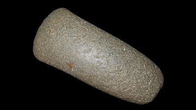 6 1/8" Flared Bit Celt, Wirey Granite, Fulton Co., Illinois