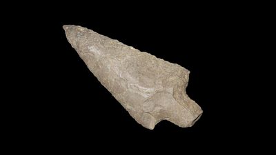 2 1/4" Adena Narrow Stem, from Southeast, Ex. Walt McIntyre