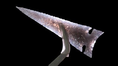 2 3/4" x 3/4" CAST of Novaculite Cahokia Point