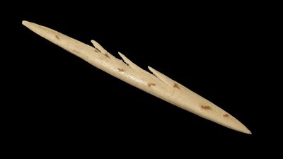 4 1/4" CAST of Barbed Bone Hook