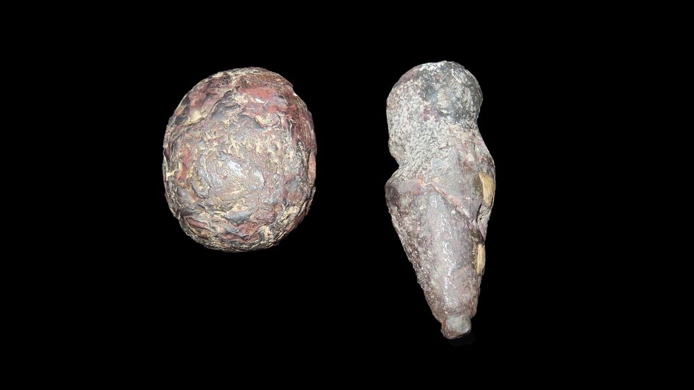 Lot of two Hematite Items, Double grooved Plumment and perhaps a Cone