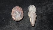 Lot of two Hematite Items, Double grooved Plumment and perhaps a ConeImage - 1