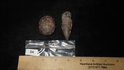 Lot of two Hematite Items, Double grooved Plumment and perhaps a ConeImage - 2