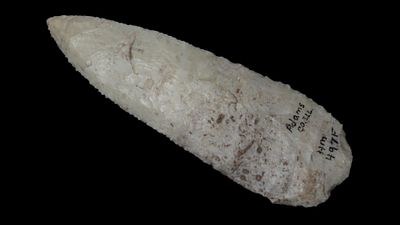 4 7/8" x 1 5/8" Knife, Found in Adams Co. Illinois, Well-made blade with very fine sarrated 