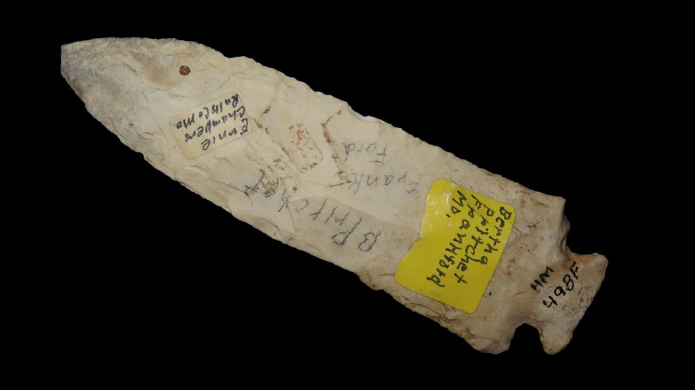 4 7/8" x 1 1/2" Stillwell, Found in Ralls Co. Missouri, by Bertha Puitchet of Franford Missouri 