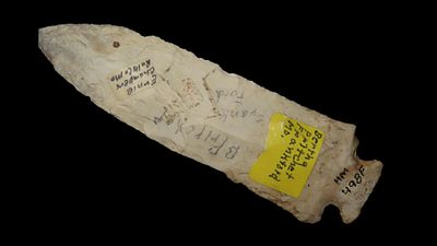 4 7/8" x 1 1/2" Stillwell, Found in Ralls Co. Missouri, by Bertha Puitchet of Franford Missouri 