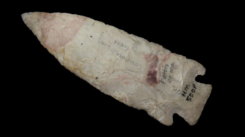 4 3/8" x 1 1/2" Stillwell, Found in Pettis Co. Missouri, Ex. Herb Mangold Collection