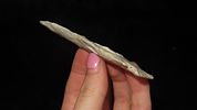 3 3/8" Archaic Serrated Classic Corn Notched, Found in Adams Co. IL, Ex. Herb Mangold CollectionImage - 3