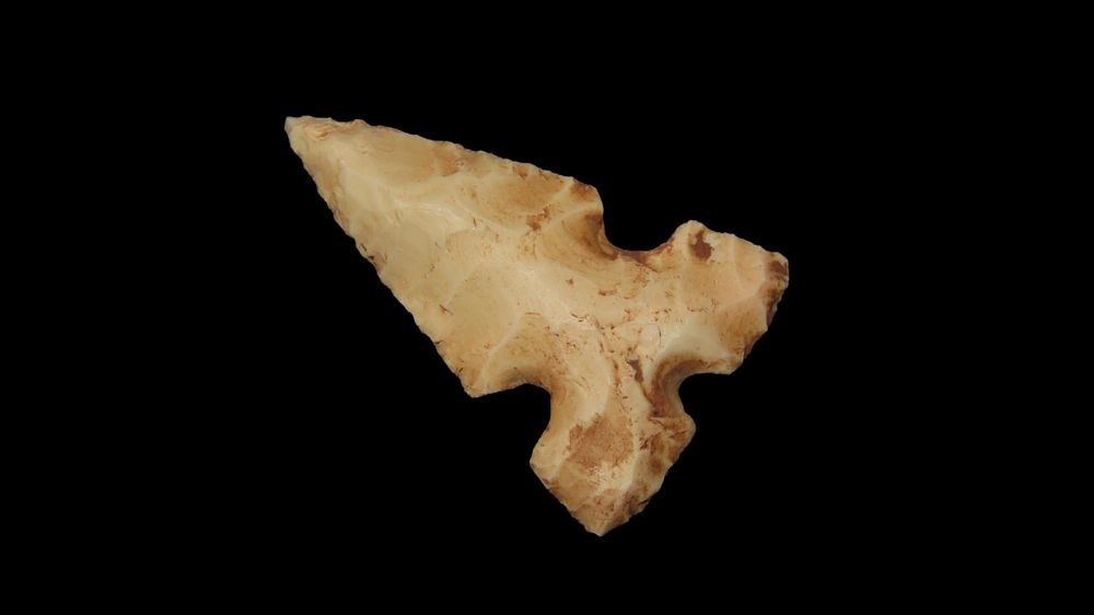 1 1/8" x 3/4" Cahokia, Partain COA, Found in Madison Co. Illinois, Ex. James Hinson Collection