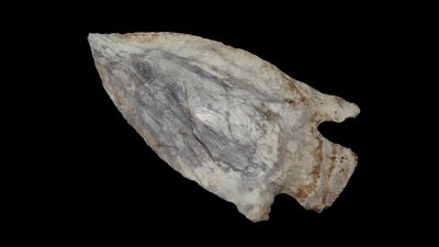 3 3/4" x 1 13/16" Smith, Motley COA, Found in Osage Co., Missouri, Made of Mozarkite