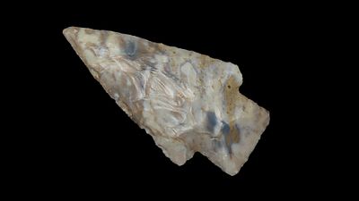 2 7/16" Hardin Point, Found in Pike Co. Arkansas, Purchased from Caddo Trading Co., Ex. Harrell 