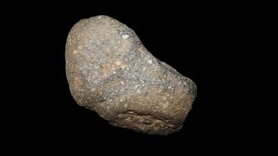 3 3/8” Tie On Grooved Hardstone Bannerstone, Van Buren County, Iowa