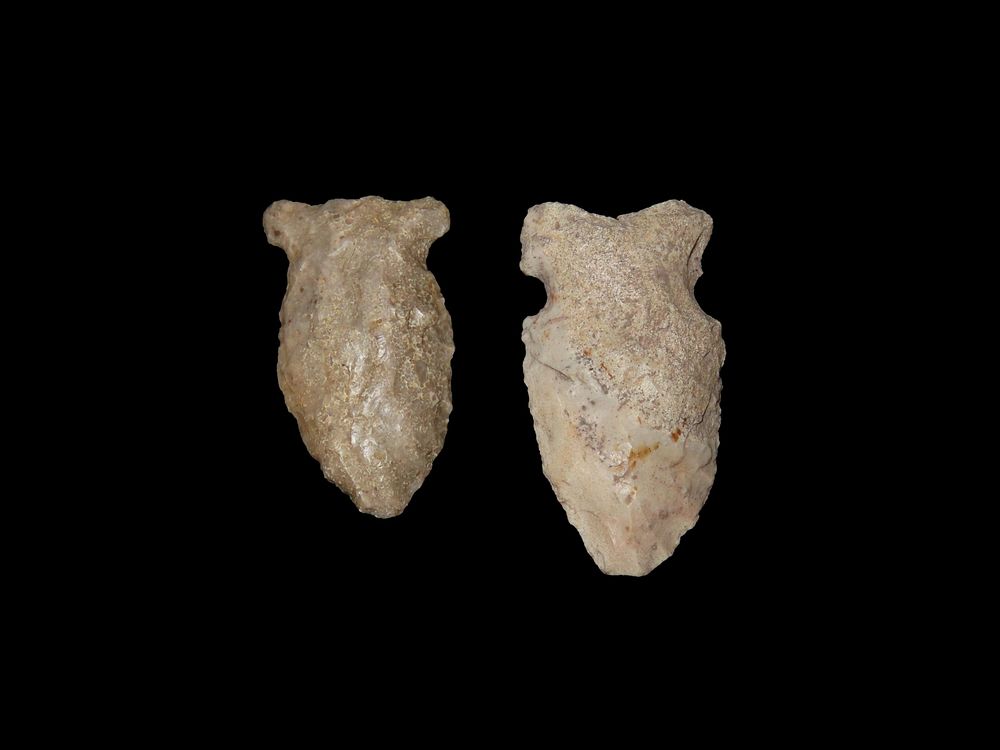 Lot of 2 Side Knotch Points, Illinois
