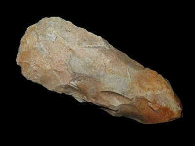 5 5/8" x 2 3/16" Sedalia Digger, Burlington Chert, Howard Co. Missouri, Motley COA