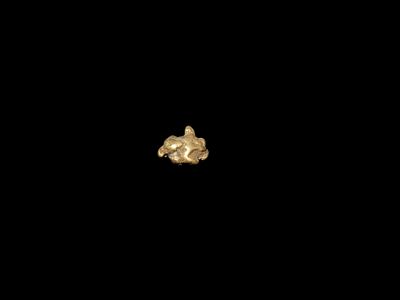 0.8 gram Gold Nugget, Found by Bill Goodwin in New Mexico in 1962. 0.8 gram Gold Nugget, Found 