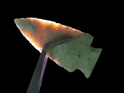 3 1/16" x 1 3/8" Hardin, Burlington Chert, Scott Co. Illinois, Motley / Leithoff COA