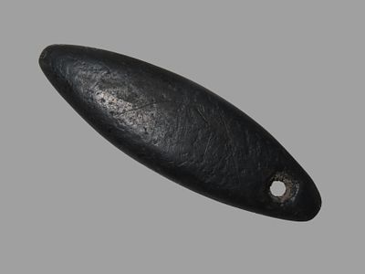 13/16" x 2 7/8" Pendant, Canal Coal, Greenup Co. Kentuckey, Motley / Leithoff COA