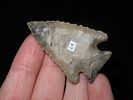 1 13/16" Superior Kirk Corner Notch, Serrated, Jackson Co. Alabama, Ex Jim Lee Collection, Ex Image - 1