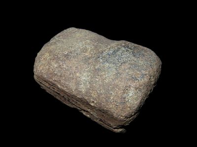 2 3/8" War Club, Grooved, Found in Knox Co. Ohio