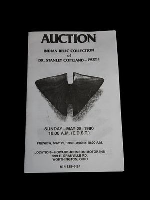 1980 Dr. Stanley Copeland Indian Artifact Collection Auction Catalog, Part 1, Painter Creek 