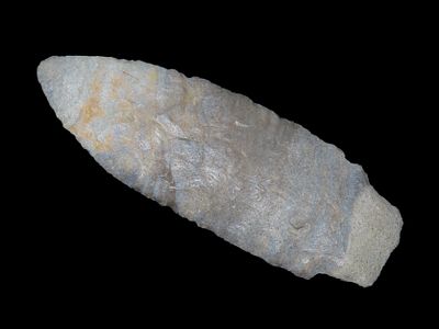 Amazing 3 13/16" Alberta, Wyandotte Co. Kansas. Very nice example of a more Rare point type. 