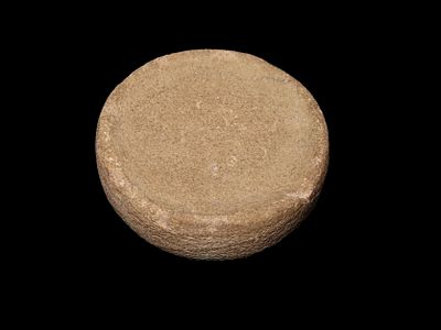 2 3/16" Cahokia Discoidal, Dunklin Co. Missouri. Motley COA. Nicely Cupped on obth sides with a 