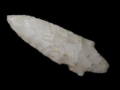 5 1/8" Cresap Adena / Dickson. Jefferson Co. Kansas. Nice large well flaked example, thin and 