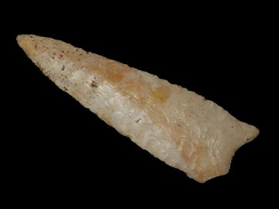 5 7/8" Kaolin Sloan Dalton, S. Illinois, Motley COA. Incredible Parallel Flaking on both sides. 